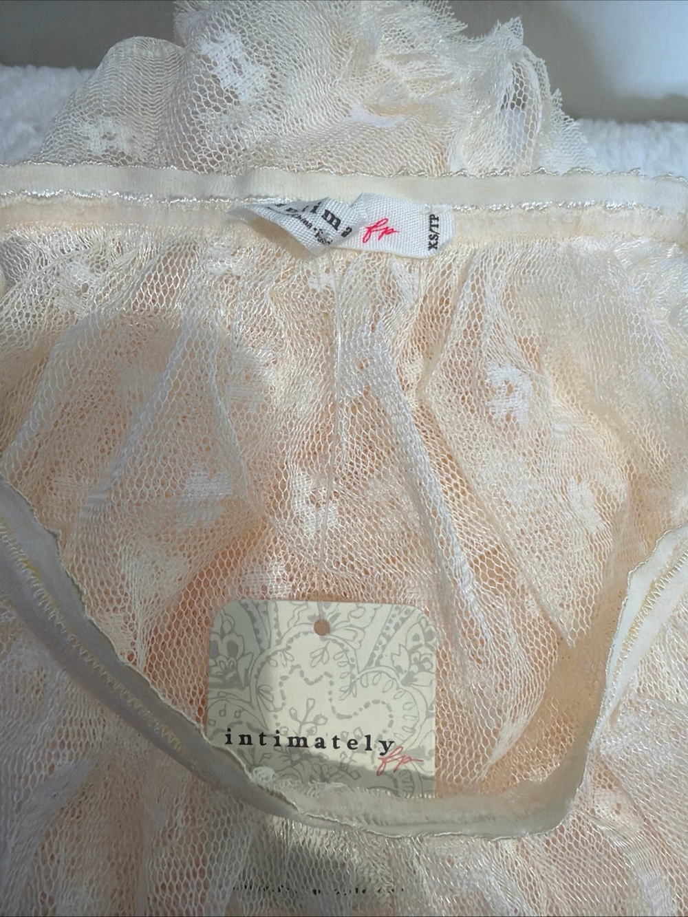 Free People Don't Let Me Go Half Slip Lace Tulle Ruffles Sheer Skirt XS - Picture 8 of 8